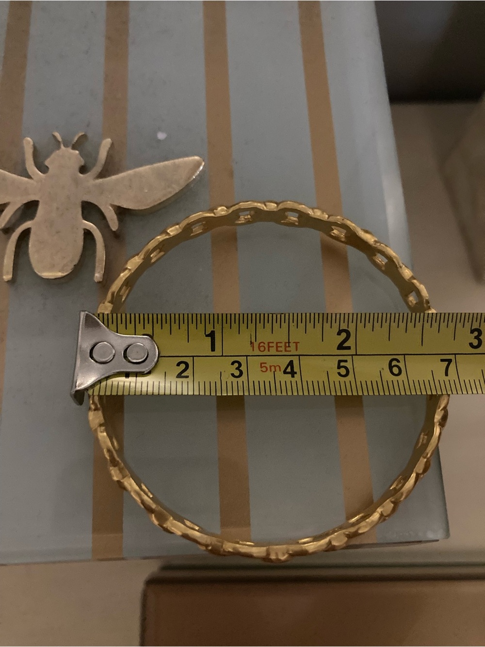 Julie Vos Gold Link bangle Bracelet. - Picture 7 of 7